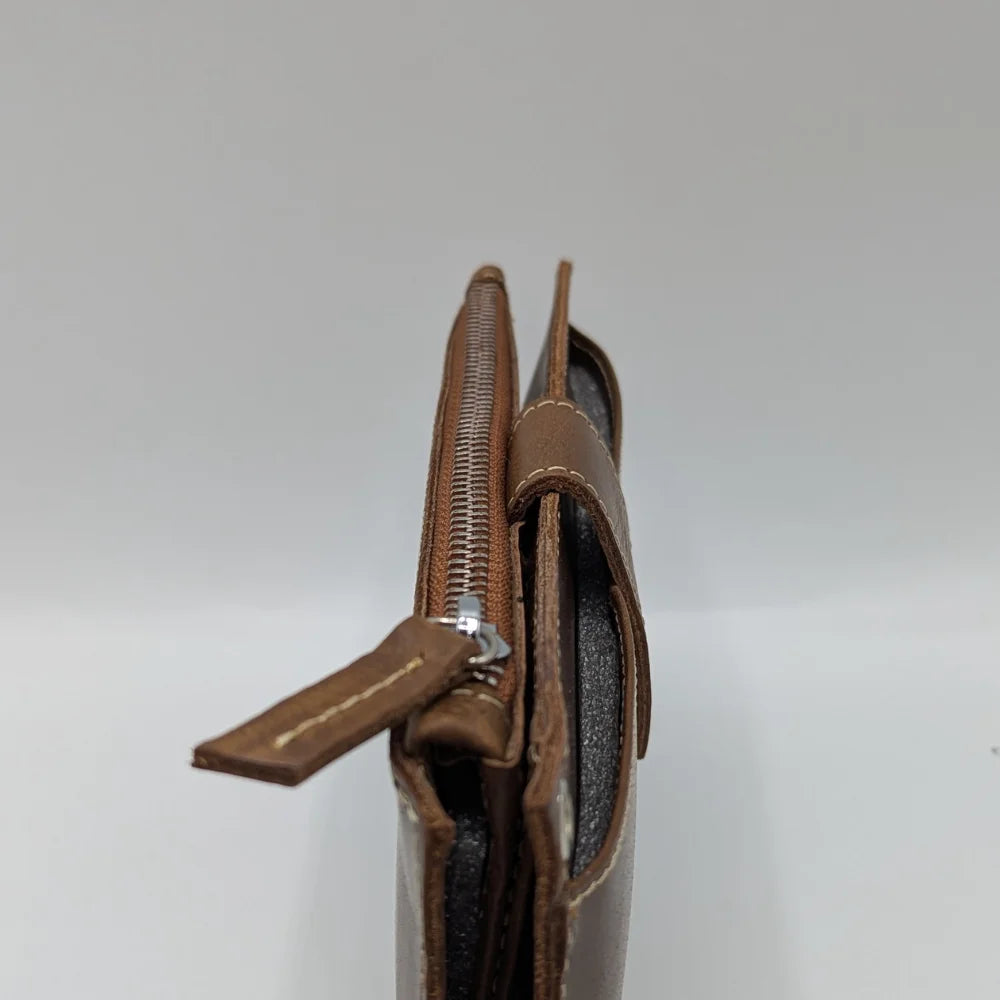 Pure Leather Long Wallet With Strap