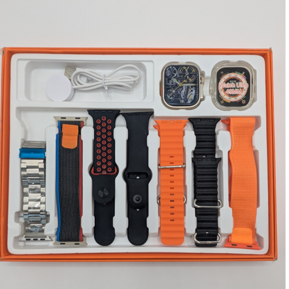 S100 Ultra2 Smart Watch Set 7in1 Multi Strap For Men