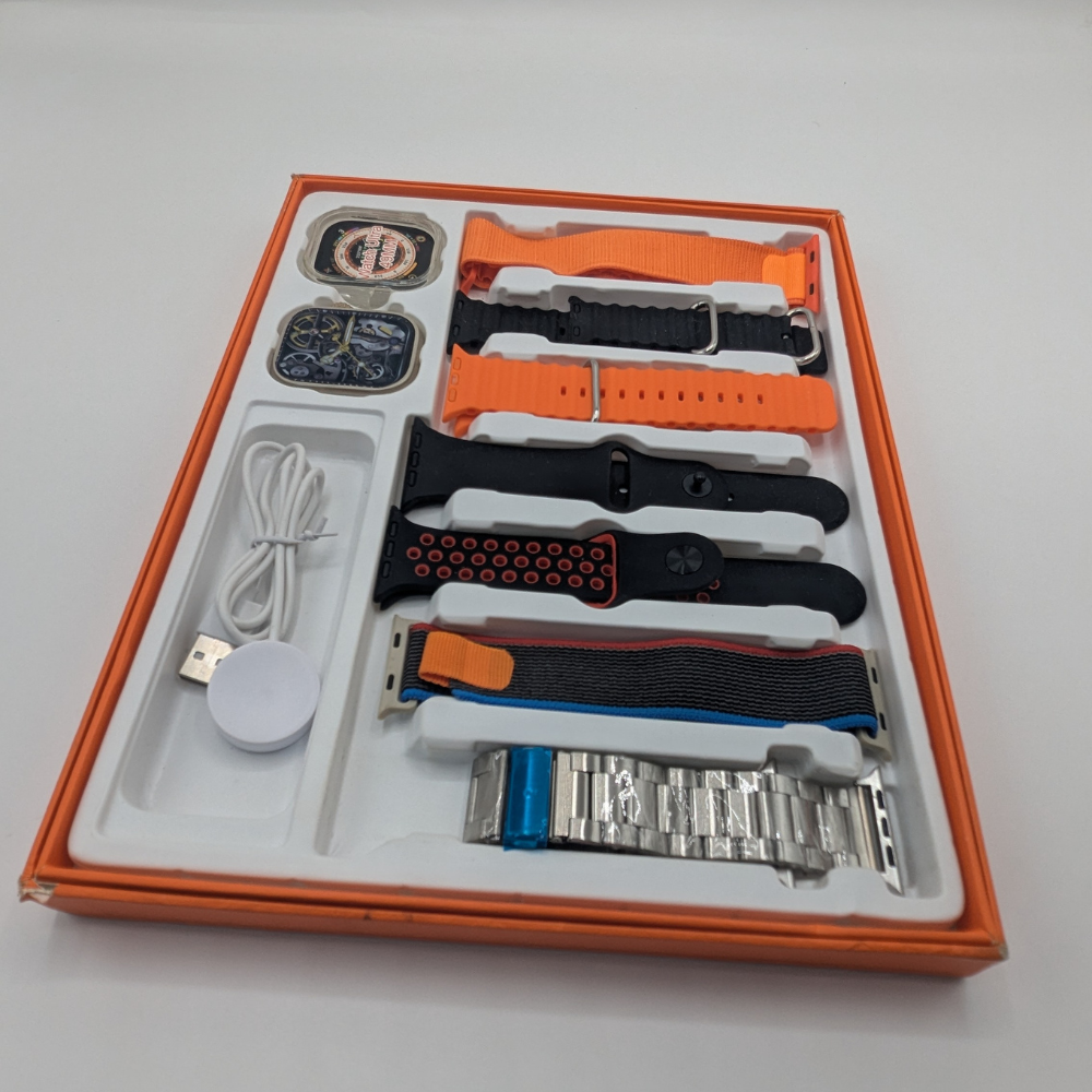 S100 Ultra2 Smart Watch Set 7in1 Multi Strap For Men