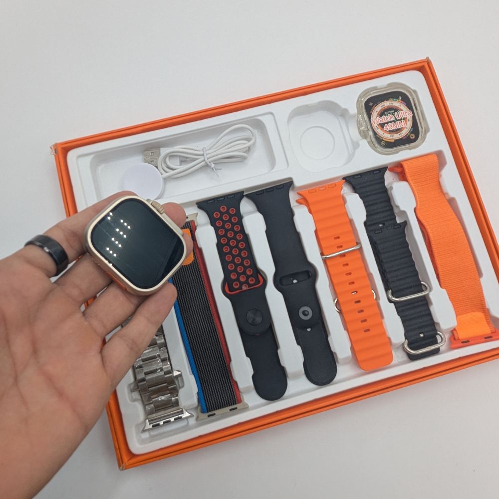 S100 Ultra2 Smart Watch Set 7in1 Multi Strap For Men