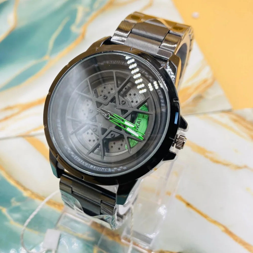 VIOKAI Sport Wheel Rim Analog Watch for Men