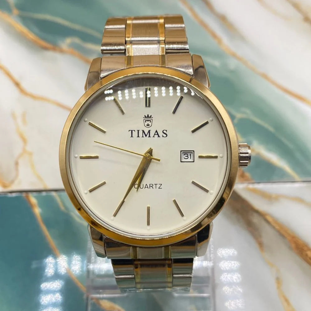 TMS Classic Gold Tone Men’s Quartz Watch