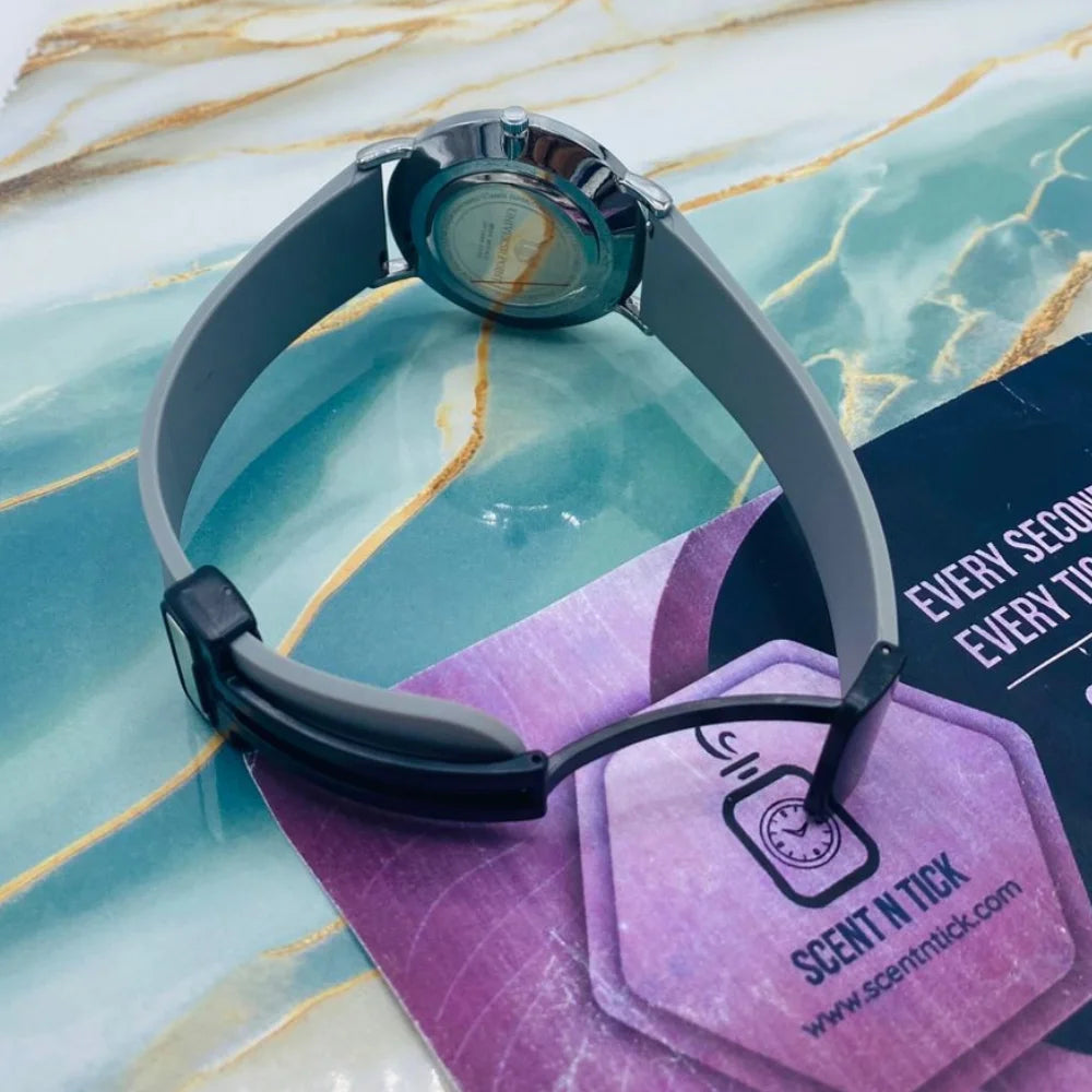 U Point Slim Watch with Magnet Rubber Strap