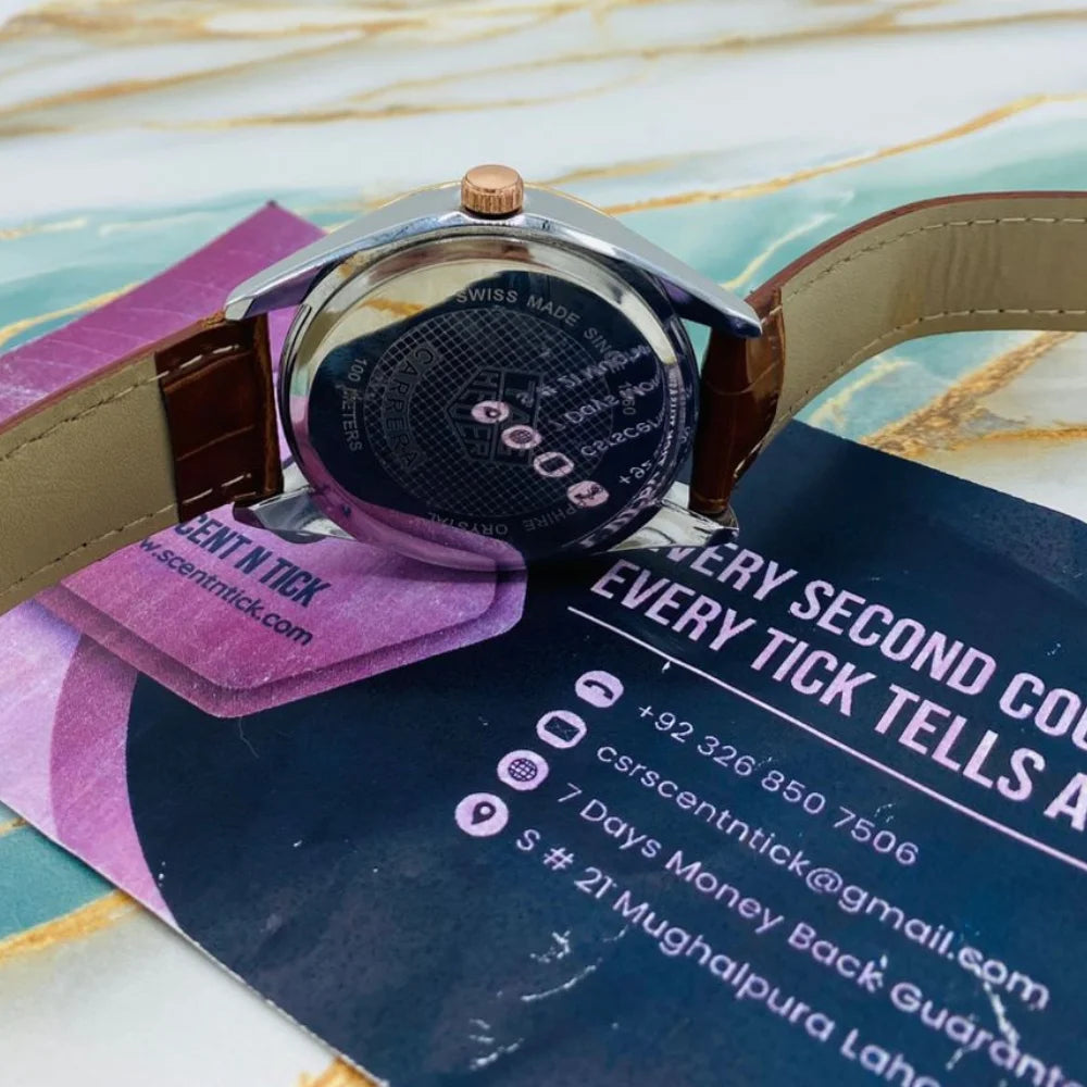 TGH Carrera Watch with Leather Strap