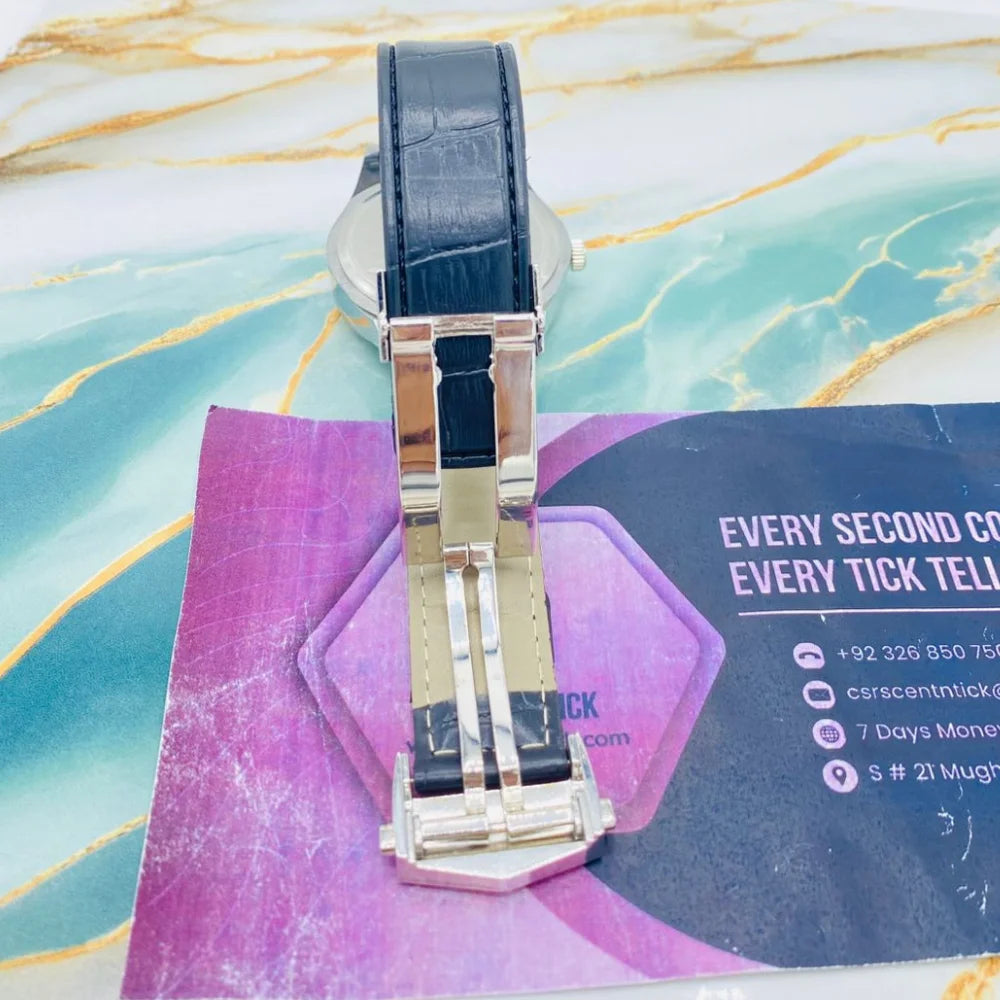 TG Watch with Leather Strap