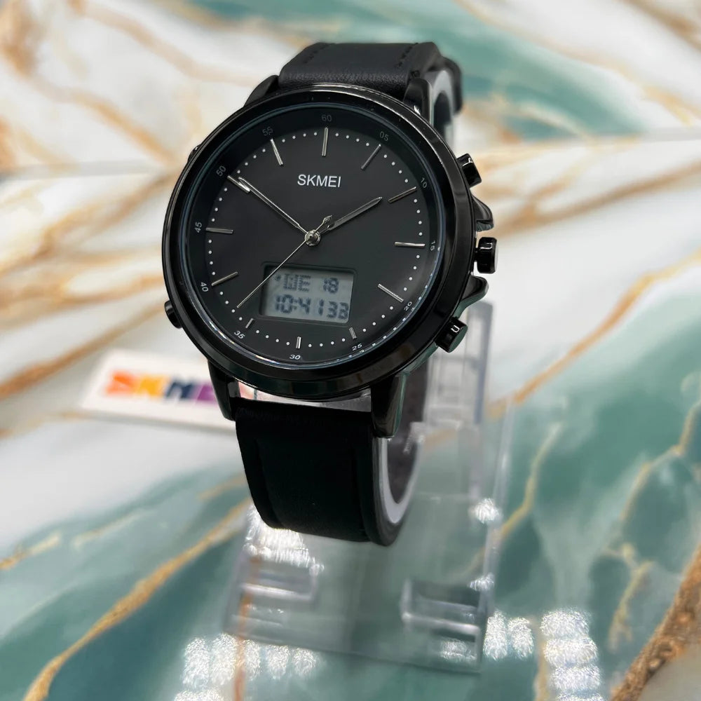 Skmei Hybrid Analog-Digital Men’s Watch | Black Sports Edition Watch