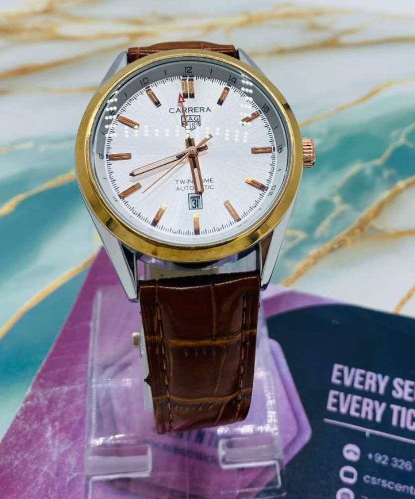 TGH Carrera Watch with Leather Strap