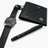 TOMI S8 Watch with Leather Strap