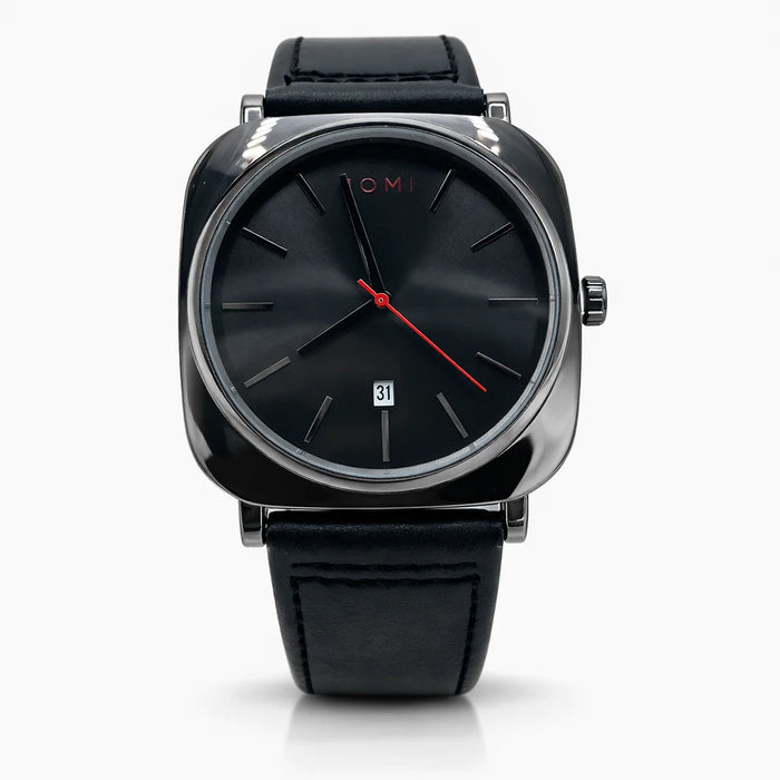 TOMI S8 Watch with Leather Strap