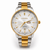 TMS  Premium Two-Tone Silver & Gold Men’s Quartz Watch