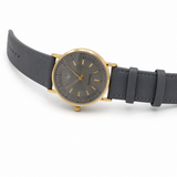 TMS Slim Wristwatch with Leather Straps
