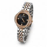TMS  Elegant Crystal Bezel Women’s Luxury Quartz Watch