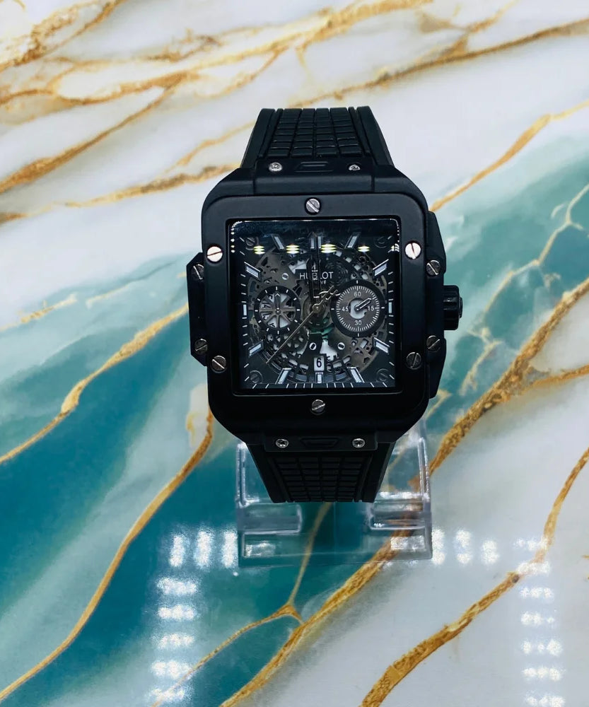 HBLT Square Skeleton Chronograph Style Watch | watches for men