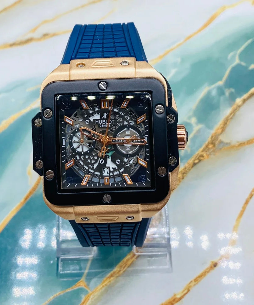 HBLT Square Skeleton Chronograph Style Watch | watches for men