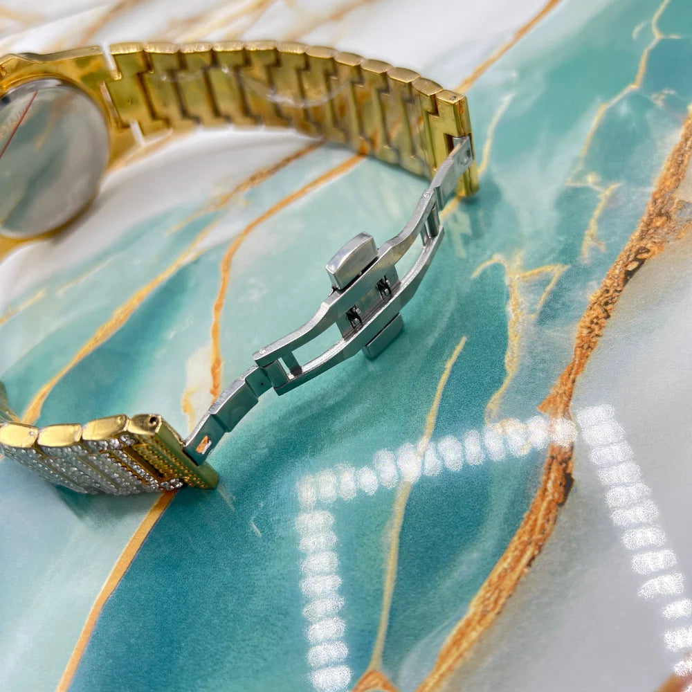 PP Style Fully Iced-Out Luxury Men’s Watch | Diamond Stone Watch