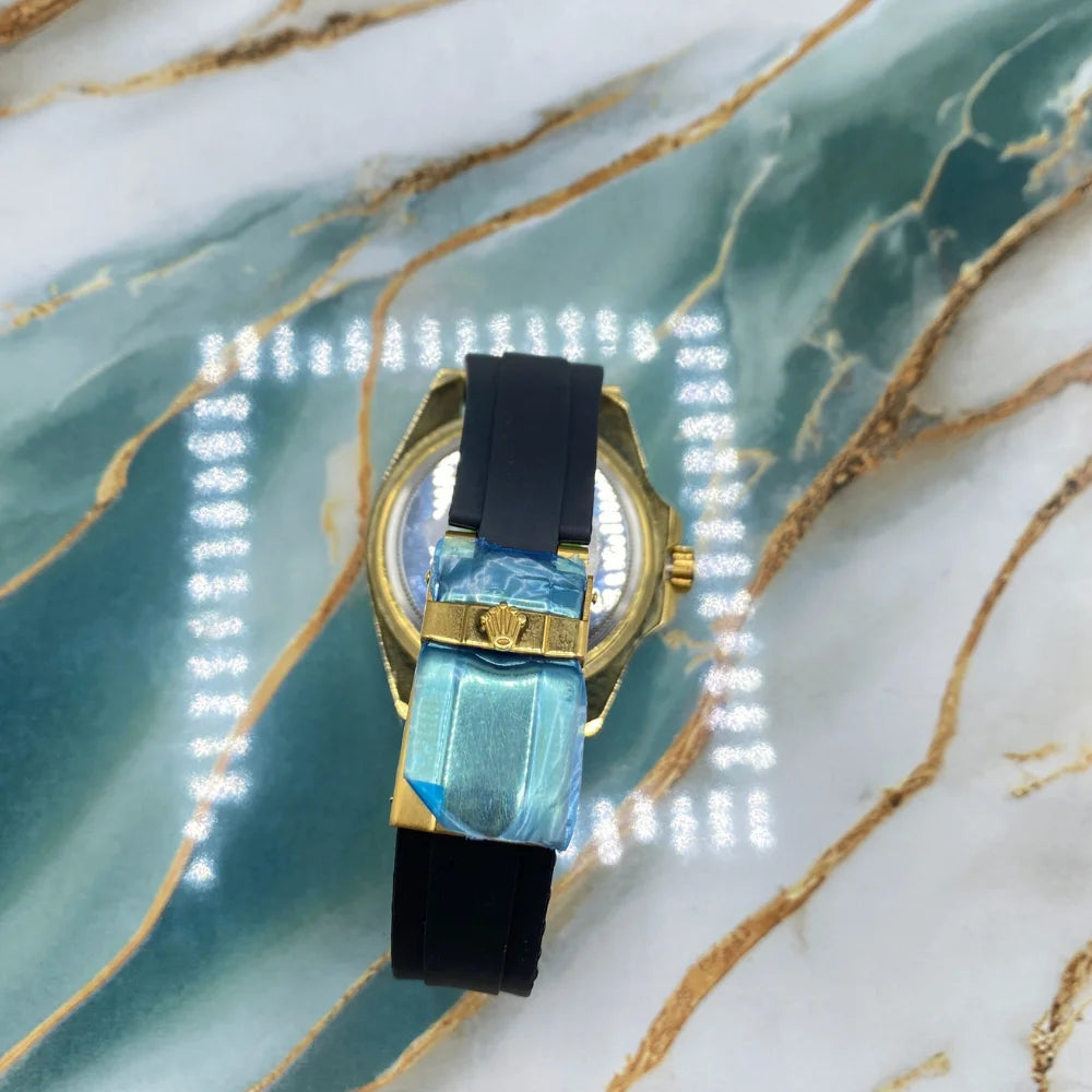 RLX GMT Master II Inspired Luxury Men’s Watch | Watch with Black Rubber Straps