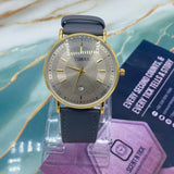 TMS Slim Wristwatch with Leather Straps
