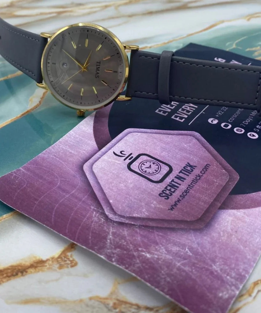 TMS Slim Wristwatch with Leather Straps