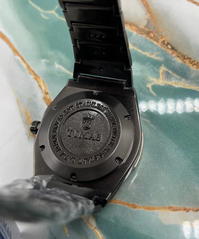 TMS Modern Skeleton Dial Watch | Stainless Steel Case and Strap