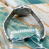 TMS Modern Skeleton Dial Watch | Stainless Steel Case and Strap