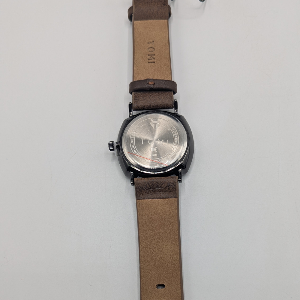 TOMI S8 Watch with Leather Strap