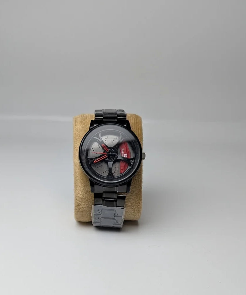 Rotating Wheel Rim Dial Watch for Men