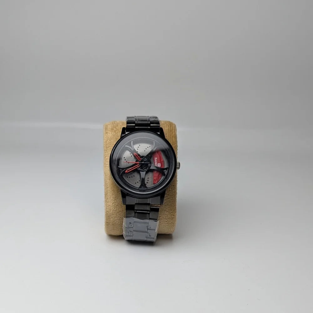 Rotating Wheel Rim Dial Watch for Men