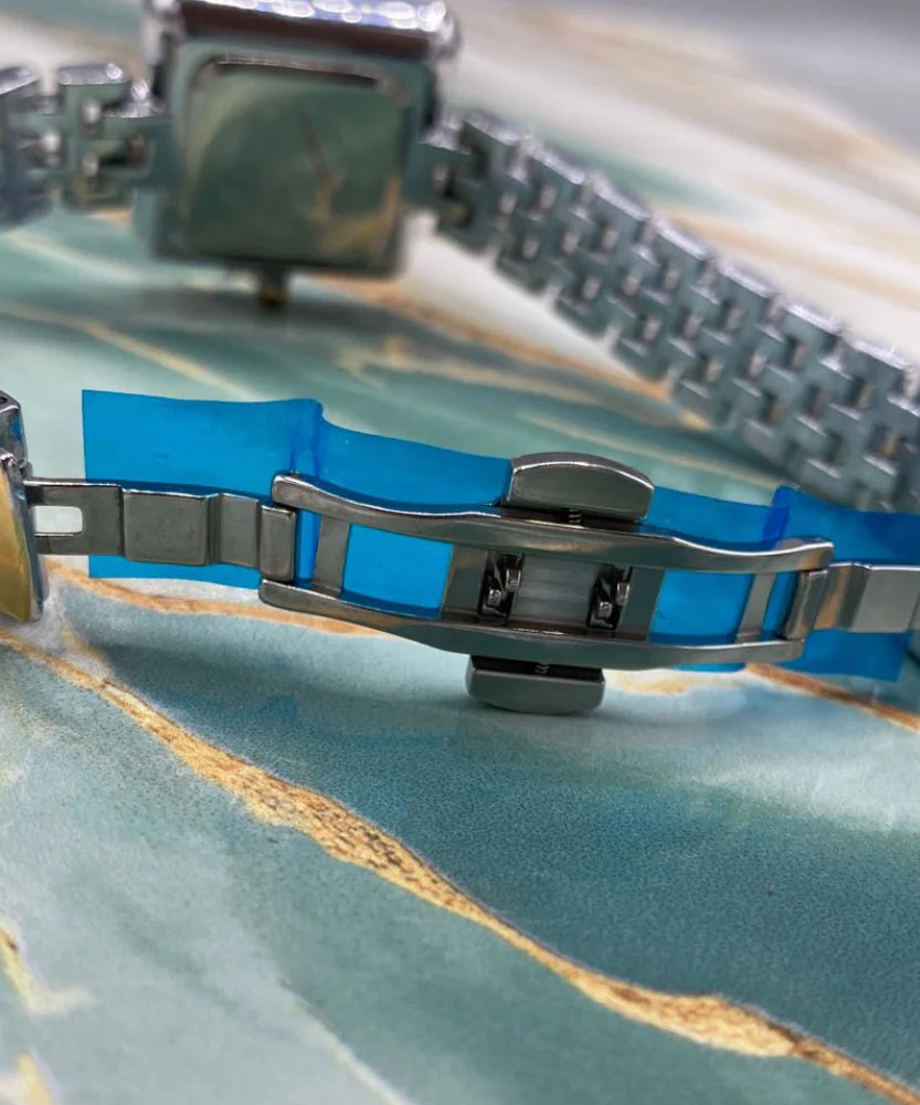 TMS  Classic Square Dial Women’s Stainless Steel Watch