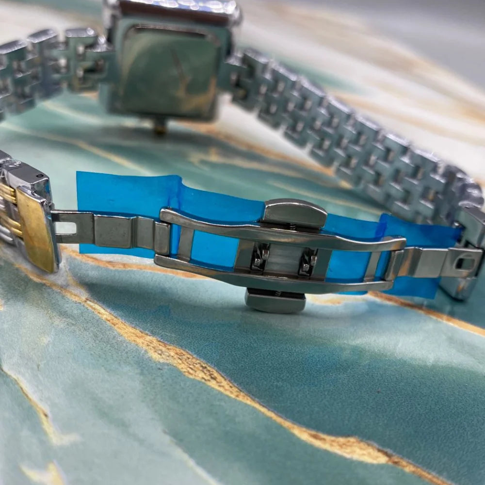 TMS  Classic Square Dial Women’s Stainless Steel Watch