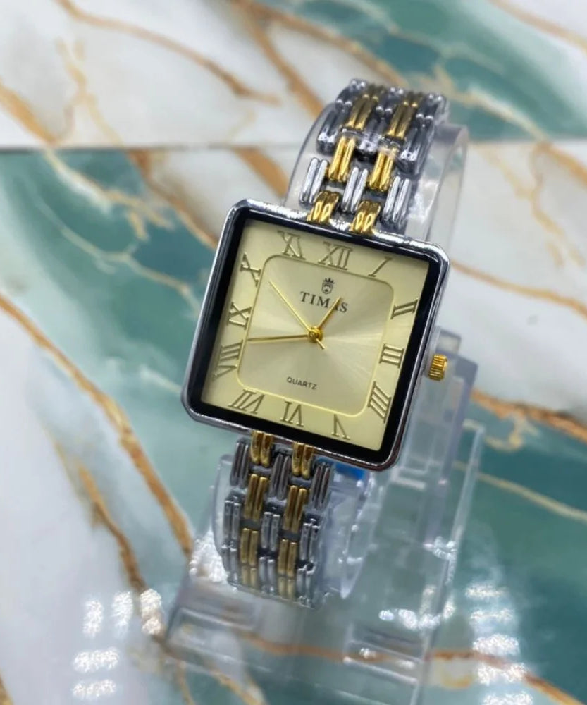 TMS  Classic Square Dial Women’s Stainless Steel Watch