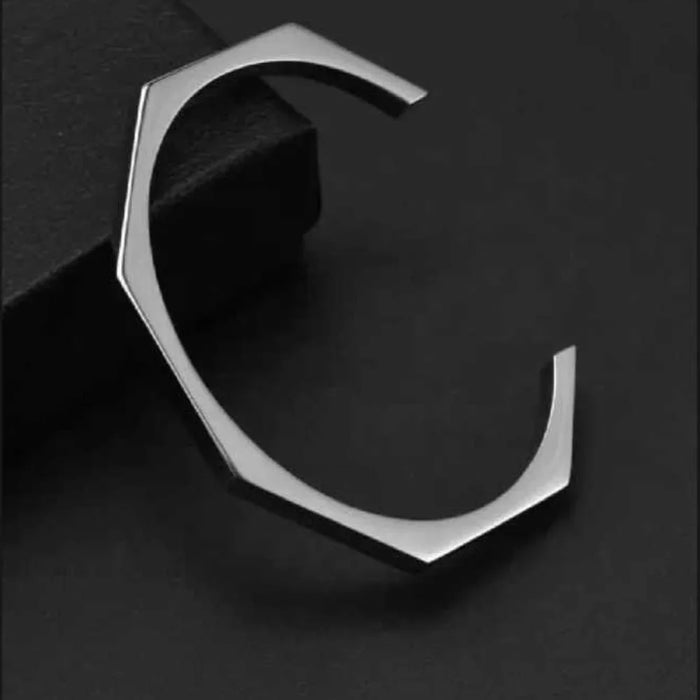 Modern Minimalist Hex Bangle Trio