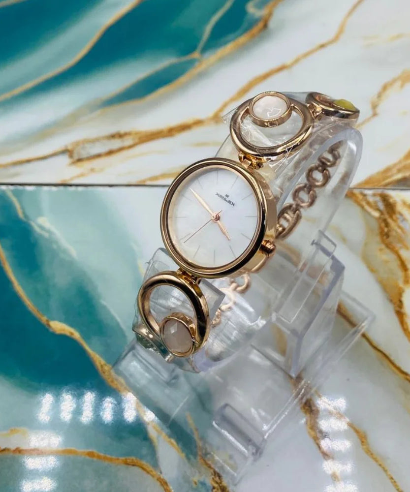 XULRX Elegant Circle Link Women’s Luxury Quartz Watch