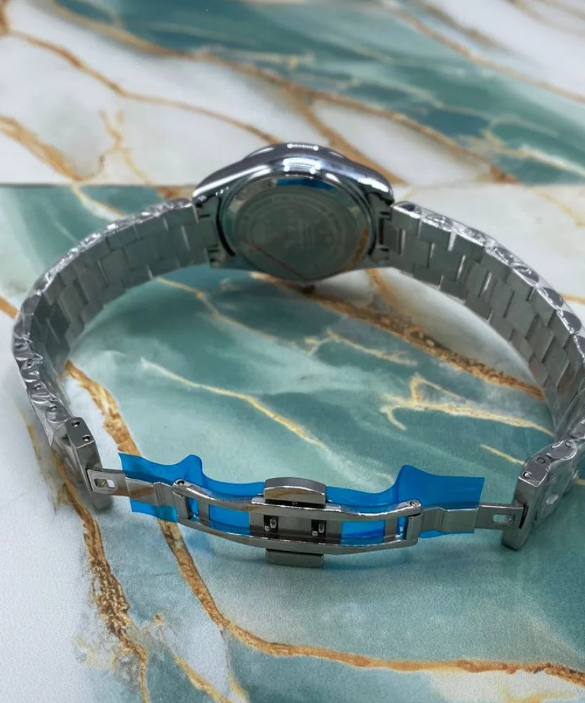 TMS Crystal Stainless Steel Women’s Luxury Watch