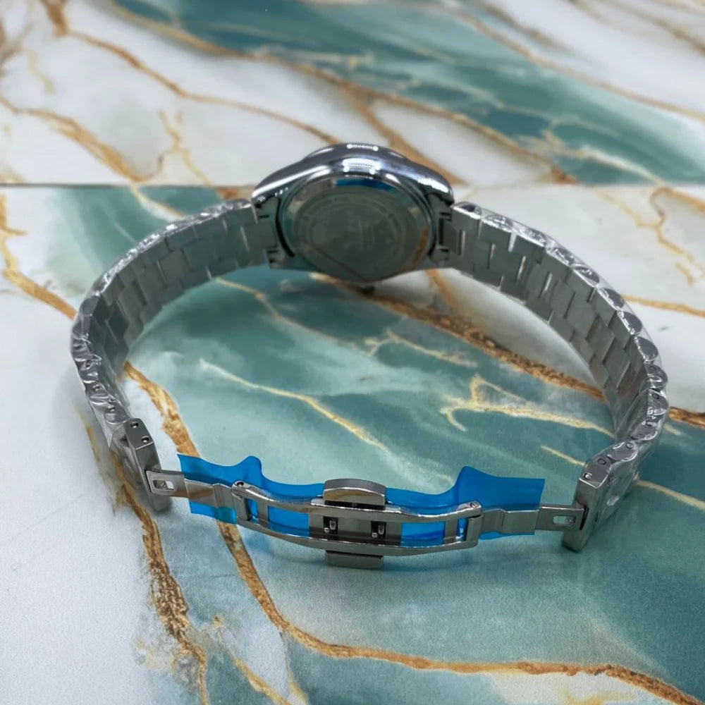 TMS Crystal Stainless Steel Women’s Luxury Watch