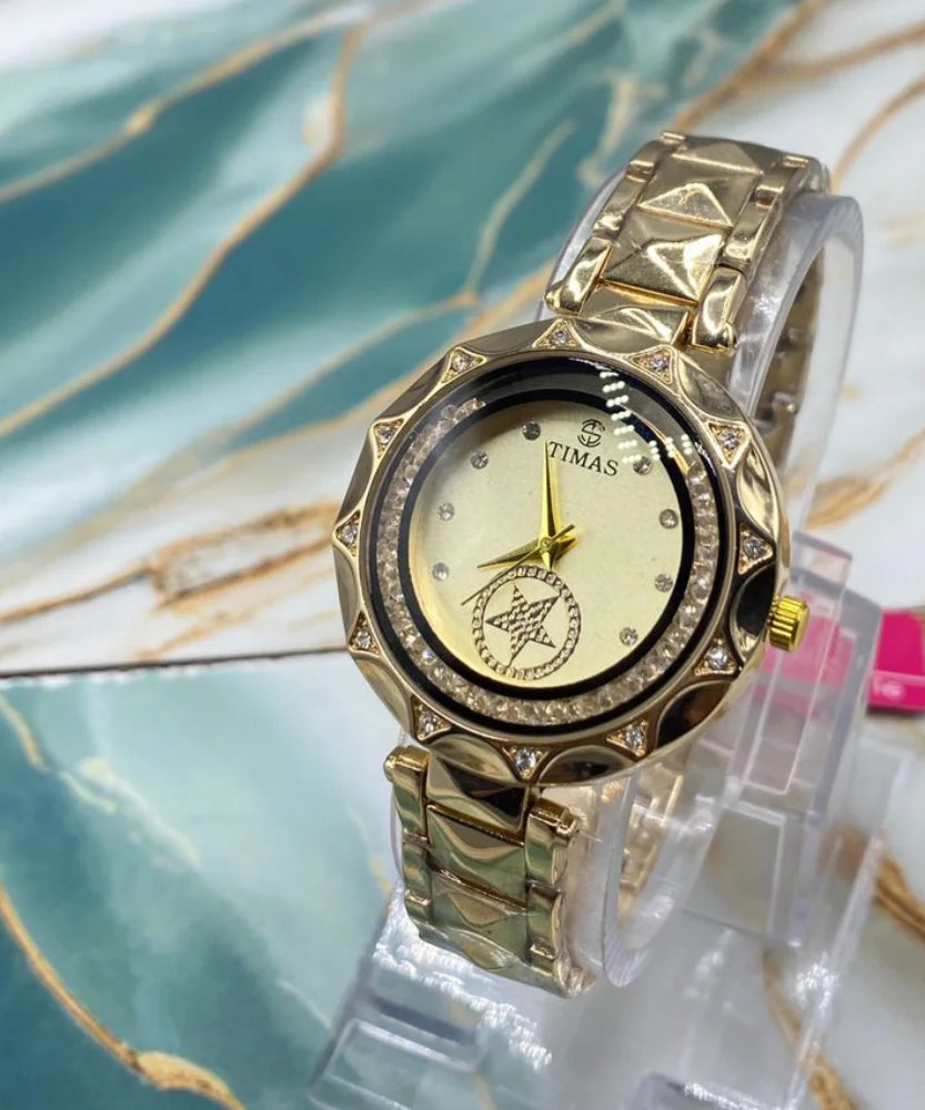 TMS Luxury Crystal Women’s Analog Wristwatch