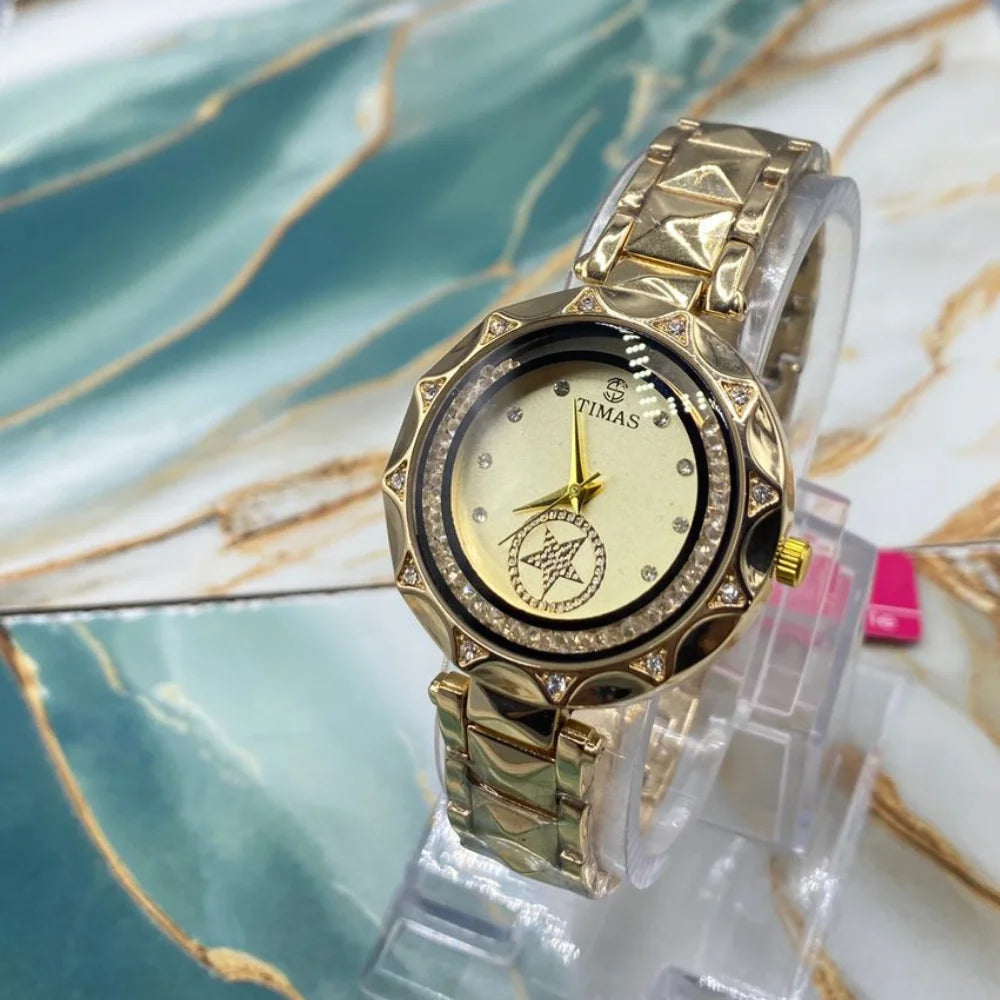 TMS Luxury Crystal Women’s Analog Wristwatch