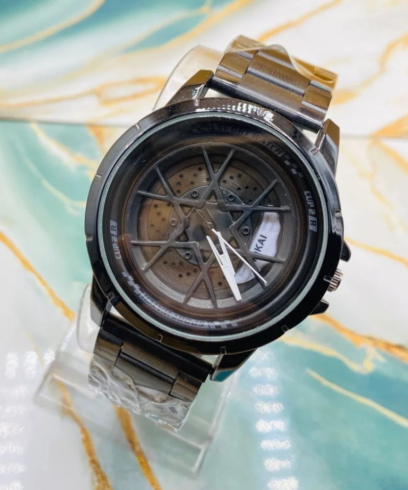 VIOKAI  Sport Wheel Rim Analog Watch for Men