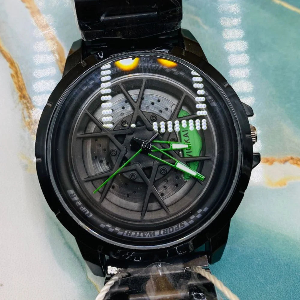 VIOKAI  Sport Wheel Rim Analog Watch for Men