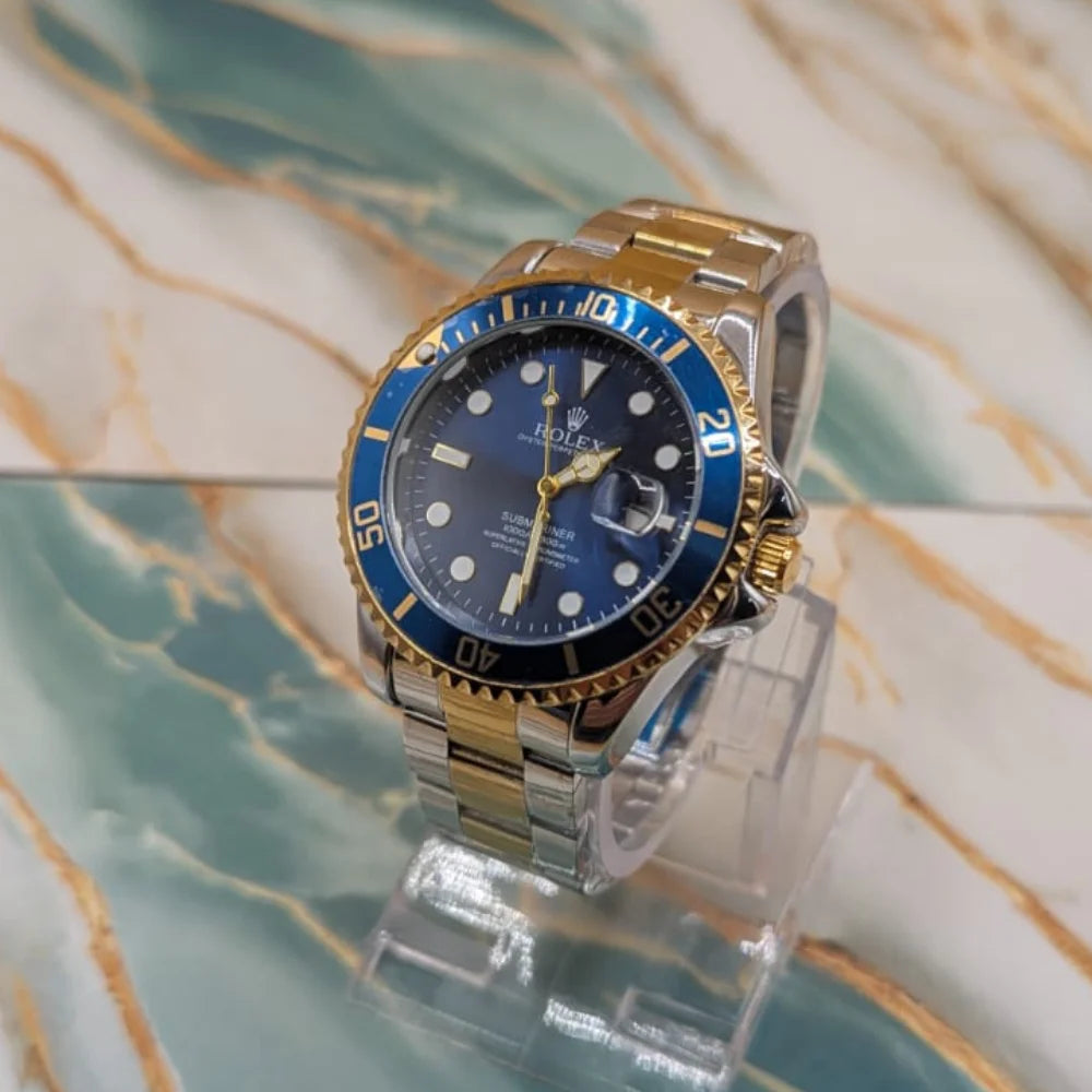 ROX Luxury Two-Tone Blue Dial Men’s Watch