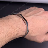 Modern Minimalist Hex Bangle Trio