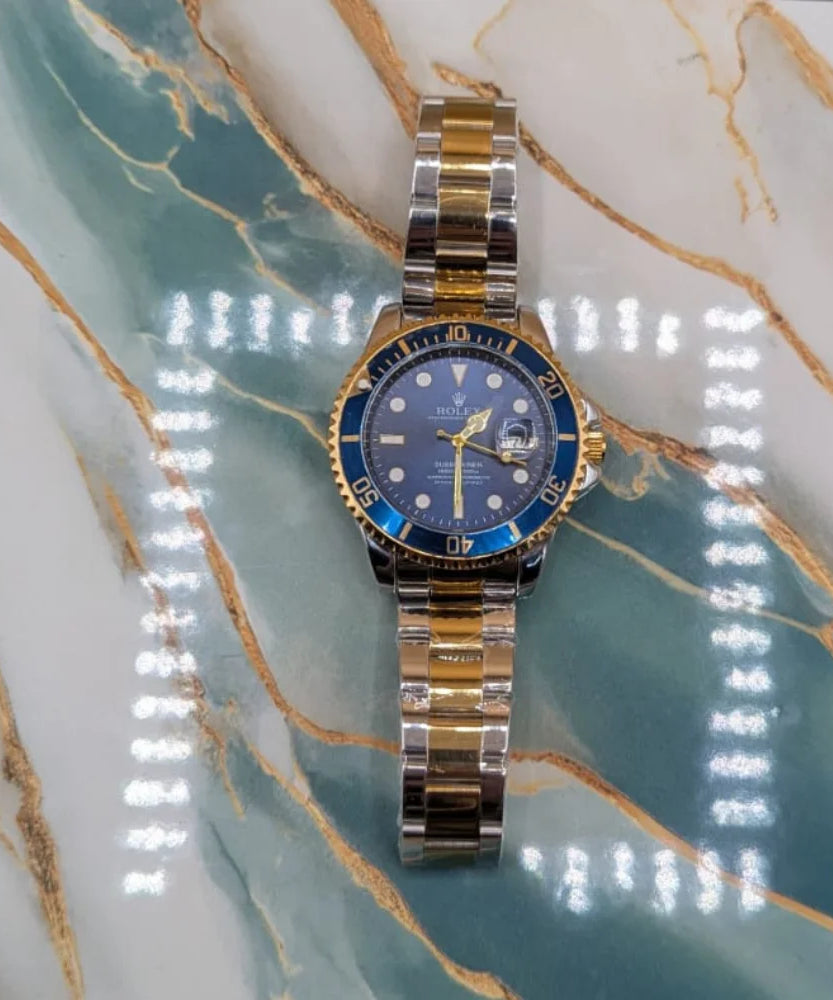 ROX Luxury Two-Tone Blue Dial Men’s Watch
