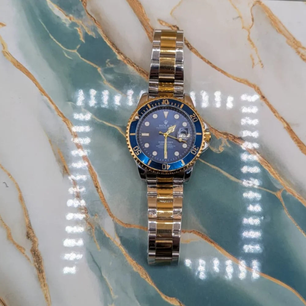 ROX Luxury Two-Tone Blue Dial Men’s Watch