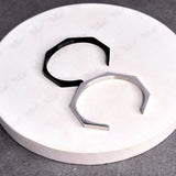 Modern Minimalist Hex Bangle Trio