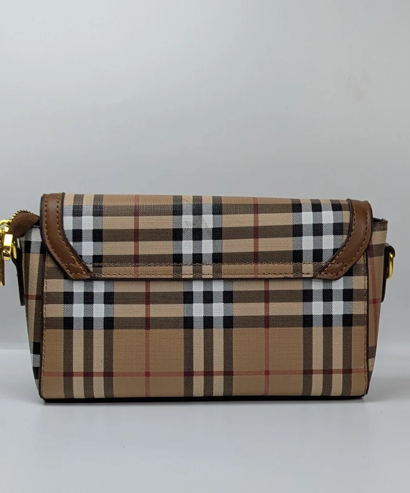 BRBRY Pure Leather Checked  Women's Handbag
