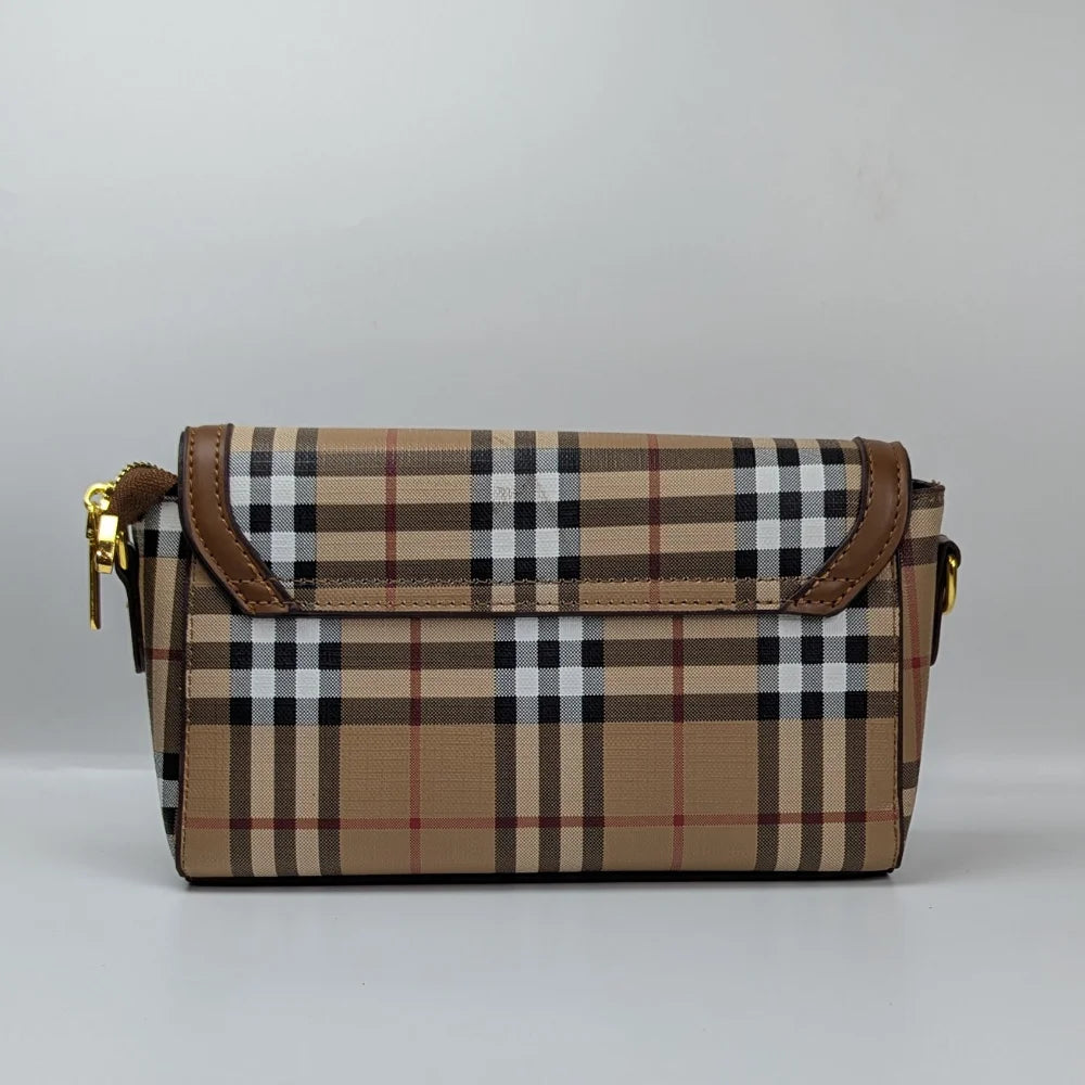 BRBRY Pure Leather Checked  Women's Handbag