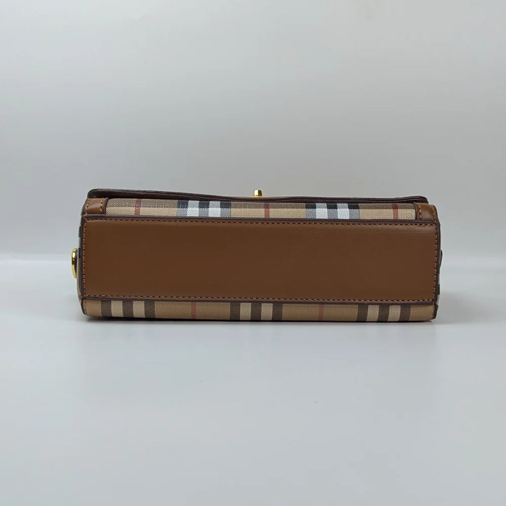 BRBRY Pure Leather Checked  Women's Handbag