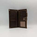 Pure Leather Long Wallet With Strap