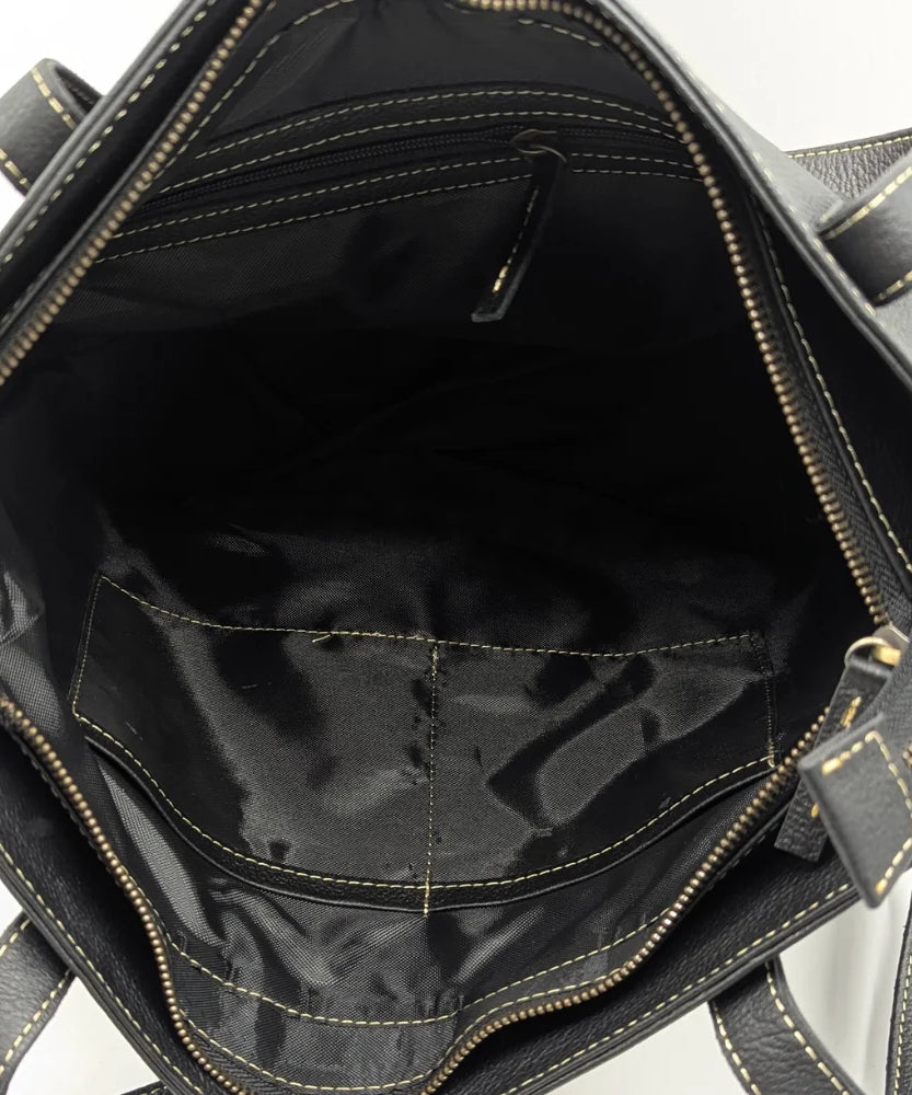 Stylish Korean Version Women's Genuine Leather Tote Bag