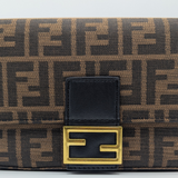 FNDI  Baguette Brown FF Jacquard Fabric Bag