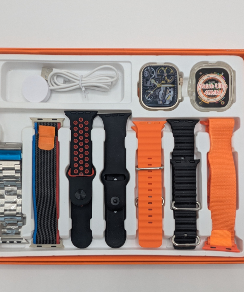 S100 Ultra2 Smart Watch Set 7in1 Multi Strap For Men